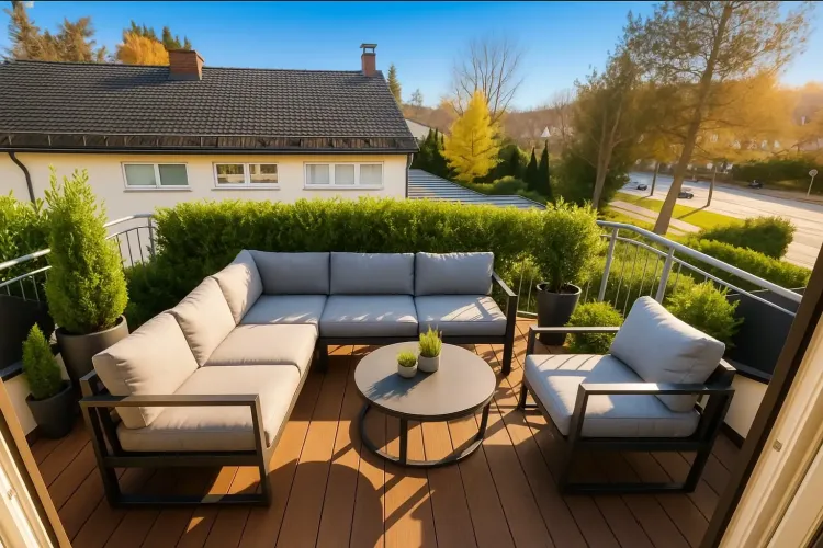 Sonnige Dachterrasse mit Wohlfühlcharakter