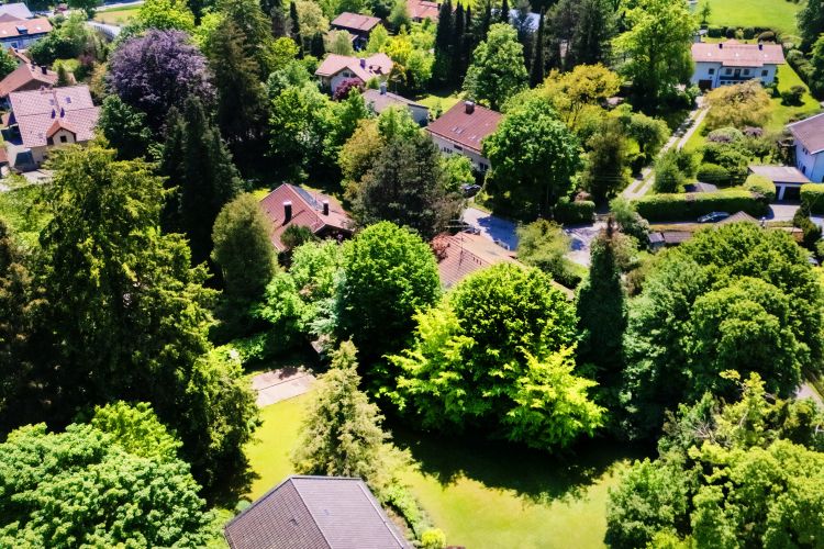 Neubauprojekt mit Doppelhaus in Schäftlarn/Ebenhausen im Isartal zum Kauf Luftbild