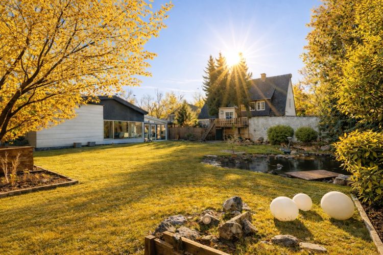 Grundstück zum Kauf für Einfamiienhaus, Doppelhaus oder Mehrgenerationenhaus  in München Sollln  in grüner Lage - stadtnah -  Gartenansicht.